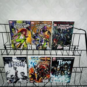 Secret Invasion Mini Series Lot Amazing Spider-Man 1-3‎ & Thor 1-3